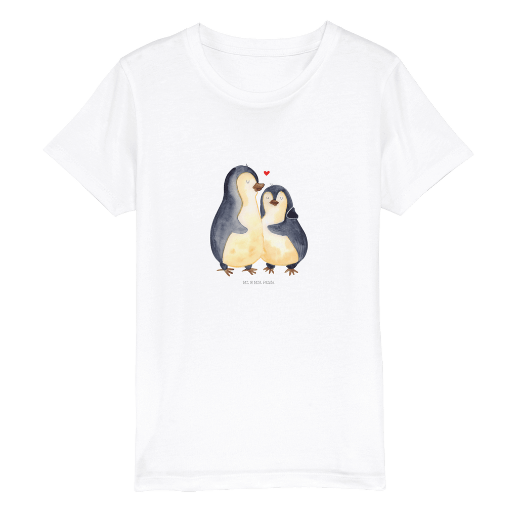 12-14 Jahre Kinder T-Shirt Pinguin umarmend Pinguin, Liebe, Liebespaar, Liebesbeweis, Liebesgeschenk, Verlobung, Jahrestag, Hochzeitstag, Hochzeit, Hochzeitsgeschenk