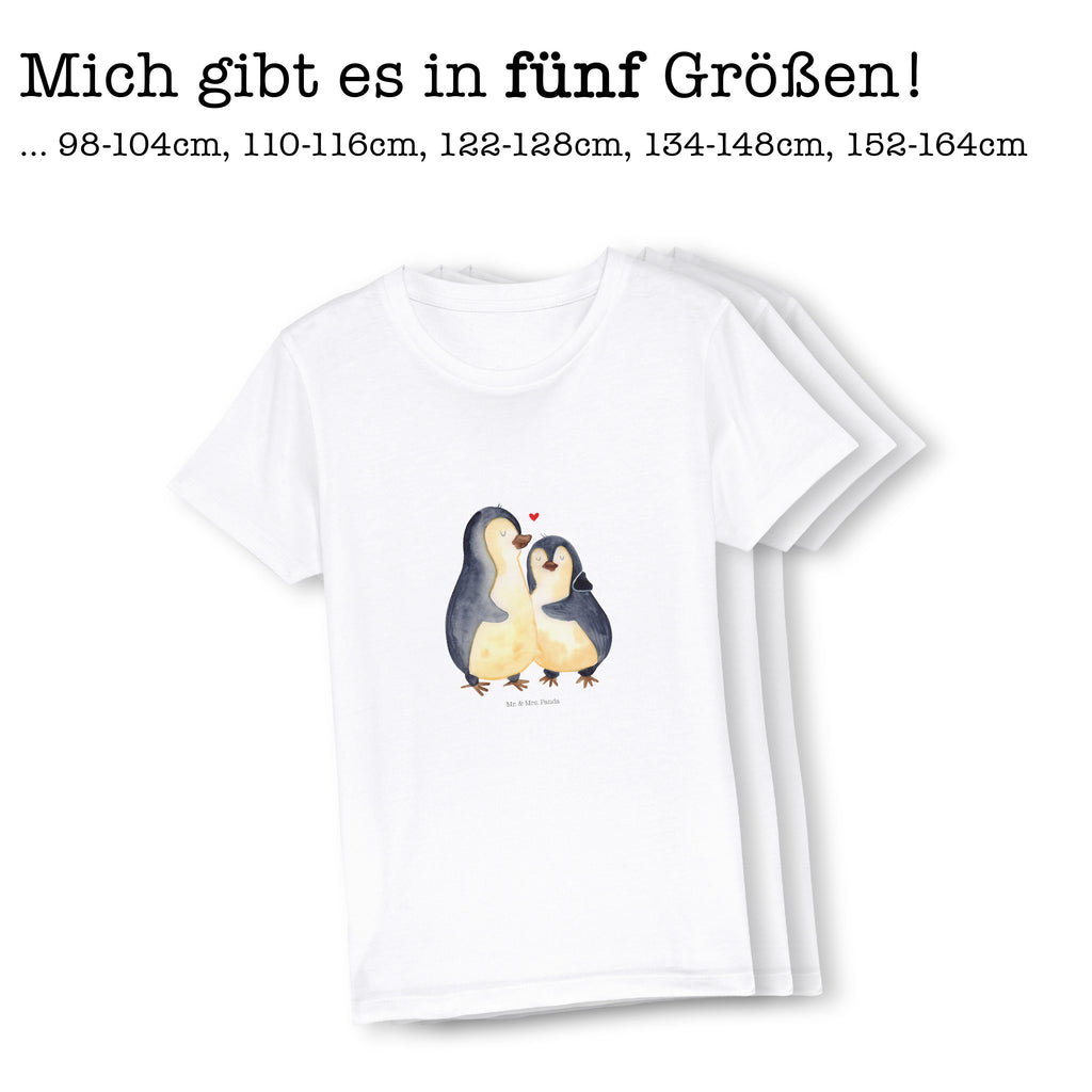 12-14 Jahre Kinder T-Shirt Pinguin umarmend Pinguin, Liebe, Liebespaar, Liebesbeweis, Liebesgeschenk, Verlobung, Jahrestag, Hochzeitstag, Hochzeit, Hochzeitsgeschenk