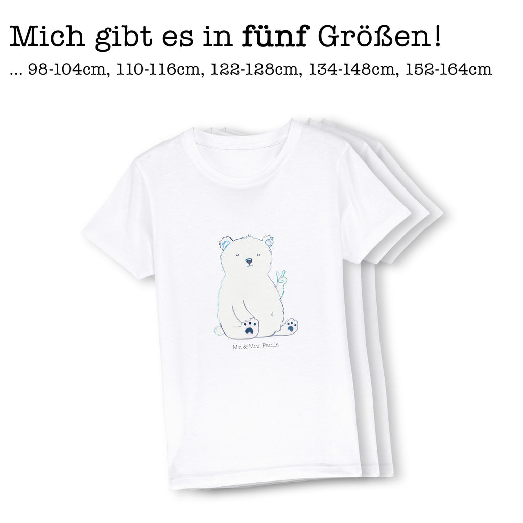 5-6 Jahre Kinder T-Shirt Eisbär Faul Bär, Teddy, Teddybär, Eisbär, Nordpol, Faul, Entspannen, Relaxen, Büro, Arbeit, Bürojob, Arbeitsplatz, Homeoffice