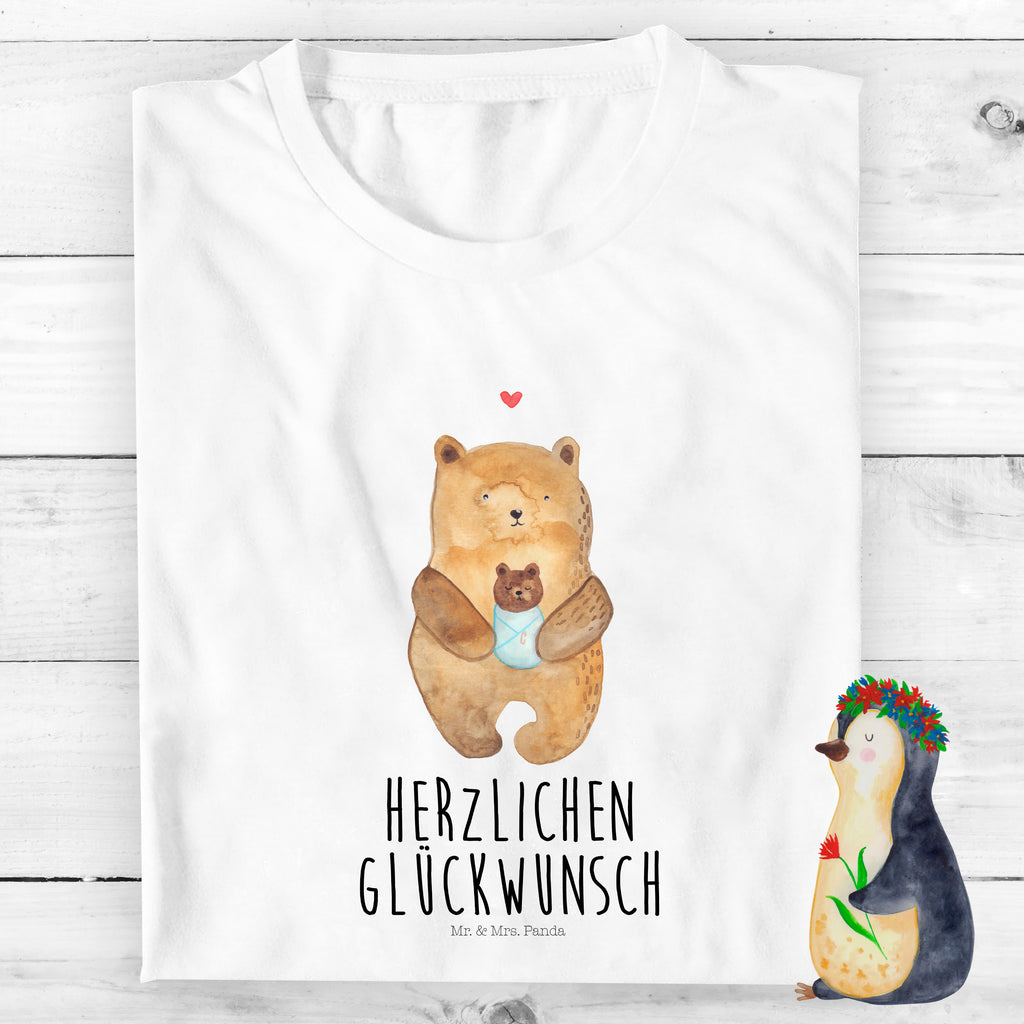 9-11 Jahre Kinder T-Shirt Bär mit Baby Bär, Teddy, Teddybär, Eltern, Mutter, Baby, Taufe, Geburt, Nichte, Neffe, Enkel, Enkelin, Täufling, Geburtstag, Glückwunsch