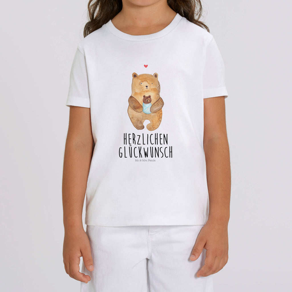 9-11 Jahre Kinder T-Shirt Bär mit Baby Bär, Teddy, Teddybär, Eltern, Mutter, Baby, Taufe, Geburt, Nichte, Neffe, Enkel, Enkelin, Täufling, Geburtstag, Glückwunsch