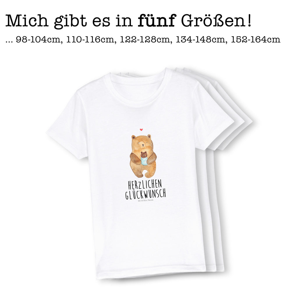 9-11 Jahre Kinder T-Shirt Bär mit Baby Bär, Teddy, Teddybär, Eltern, Mutter, Baby, Taufe, Geburt, Nichte, Neffe, Enkel, Enkelin, Täufling, Geburtstag, Glückwunsch