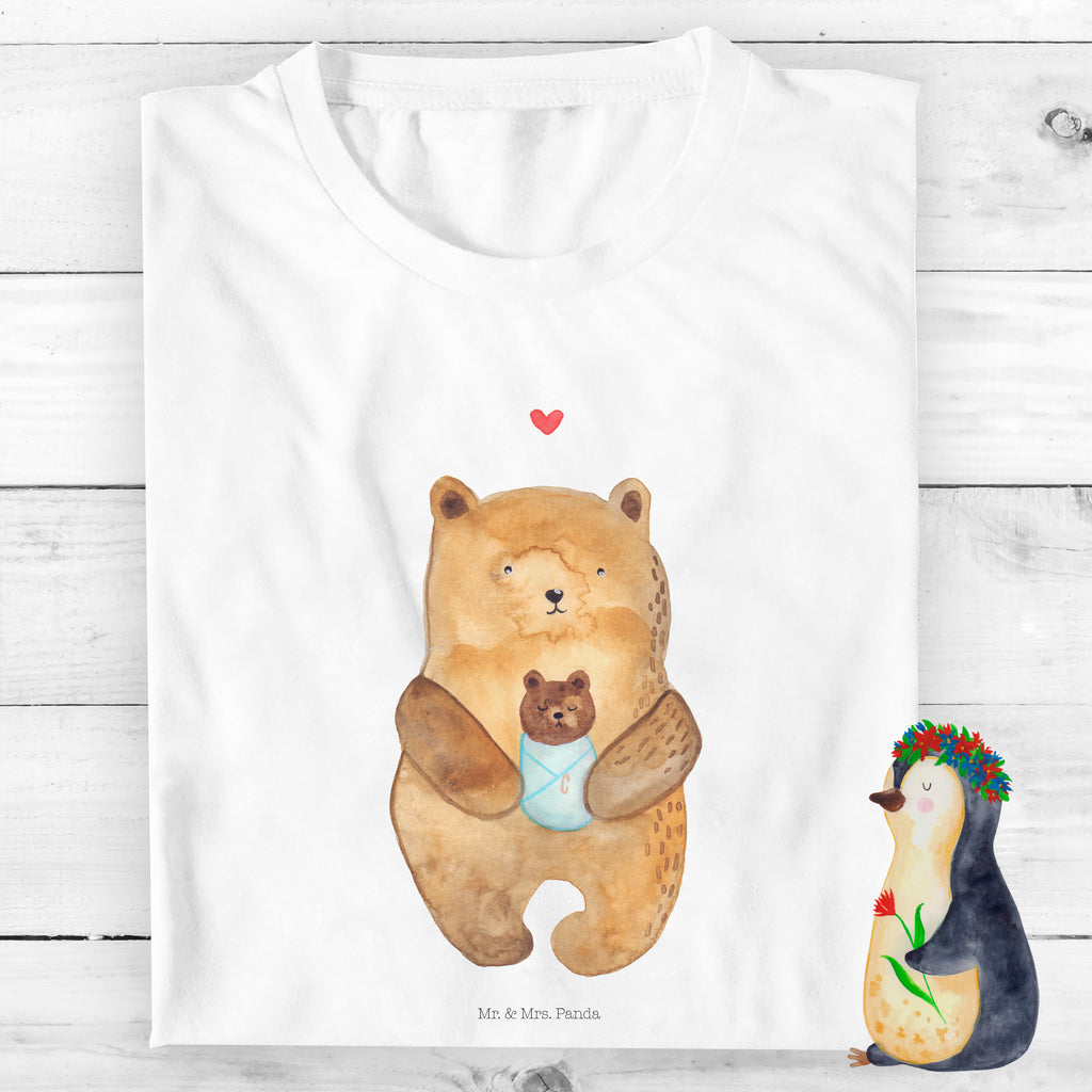 9-11 Jahre Kinder T-Shirt Bär mit Baby Bär, Teddy, Teddybär, Eltern, Mutter, Baby, Taufe, Geburt, Nichte, Neffe, Enkel, Enkelin, Täufling, Geburtstag, Glückwunsch