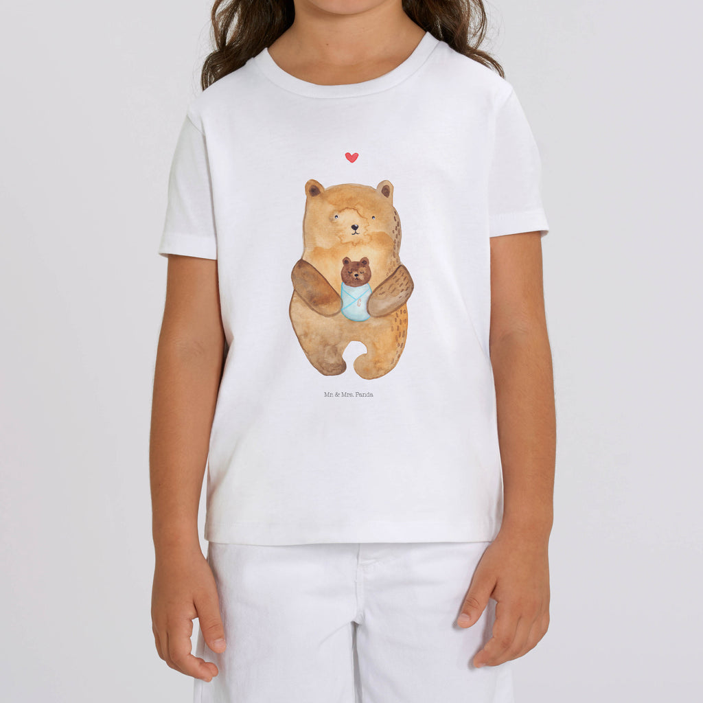 9-11 Jahre Kinder T-Shirt Bär mit Baby Bär, Teddy, Teddybär, Eltern, Mutter, Baby, Taufe, Geburt, Nichte, Neffe, Enkel, Enkelin, Täufling, Geburtstag, Glückwunsch