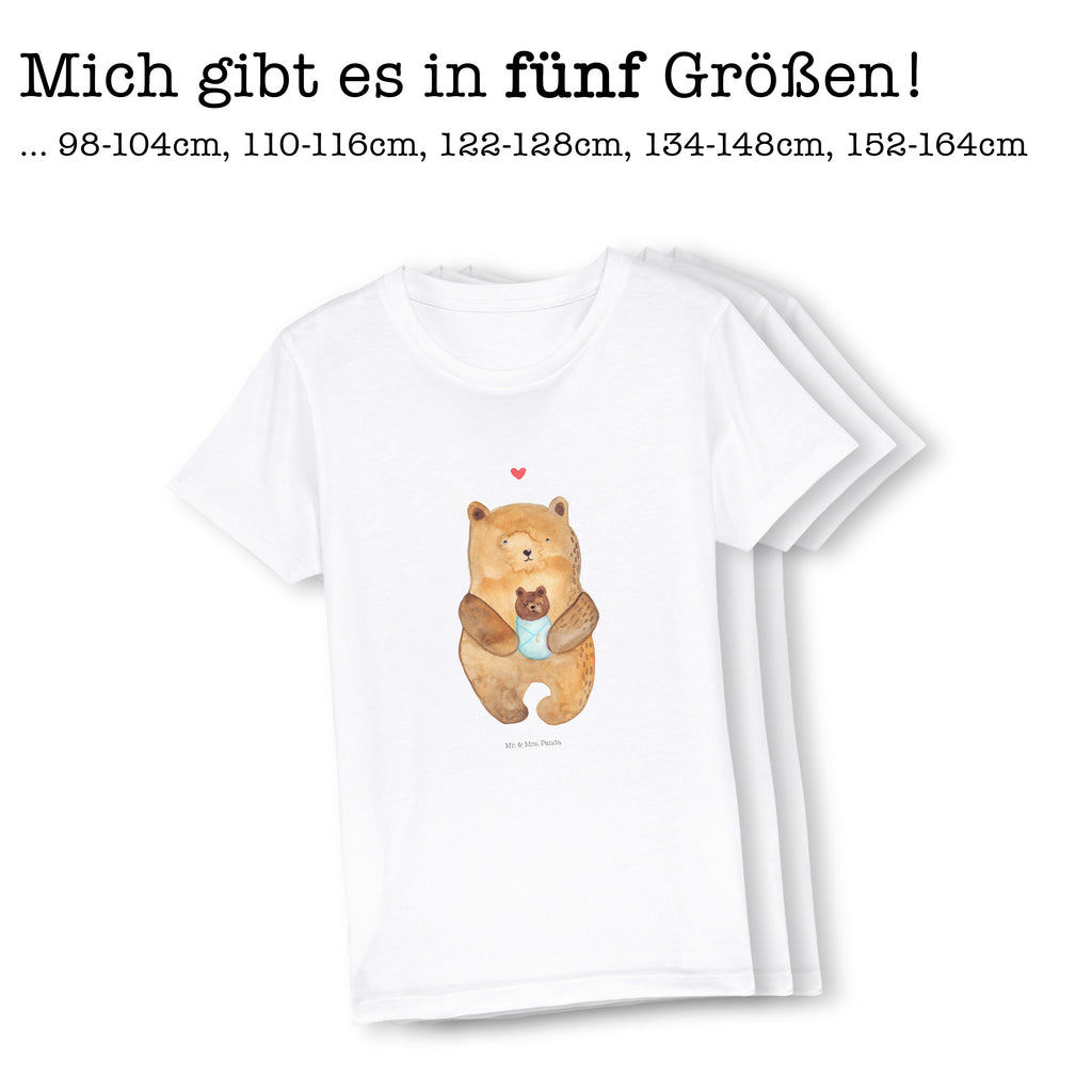 9-11 Jahre Kinder T-Shirt Bär mit Baby Bär, Teddy, Teddybär, Eltern, Mutter, Baby, Taufe, Geburt, Nichte, Neffe, Enkel, Enkelin, Täufling, Geburtstag, Glückwunsch