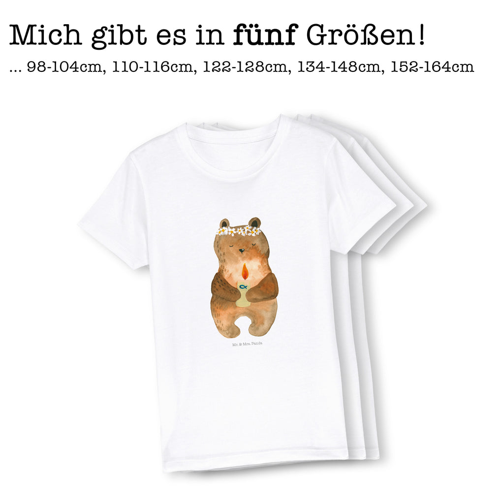 9-11 Jahre Kinder T-Shirt Kommunion-Bär Bär, Teddy, Teddybär, Kommunion, Gottes Segen, Taufkerze, katholisch