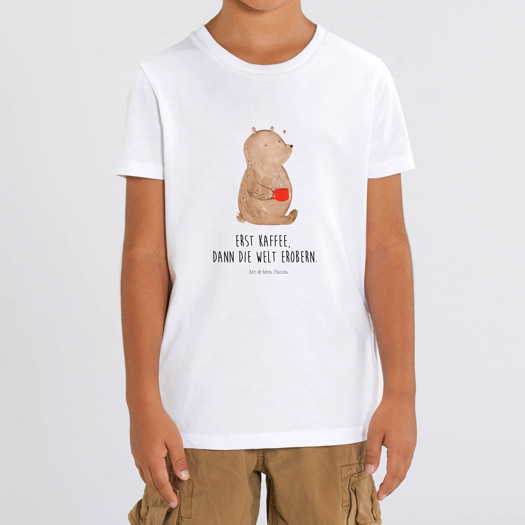 12-14 Jahre Kinder T-Shirt Bär Kaffee Bär, Teddy, Teddybär, Kaffee, Coffee, Bären, guten Morgen, Morgenroutine, Welt erobern, Welt retten, Motivation