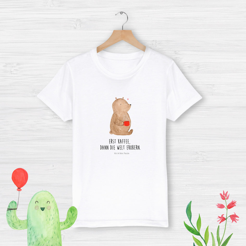 12-14 Jahre Kinder T-Shirt Bär Kaffee Bär, Teddy, Teddybär, Kaffee, Coffee, Bären, guten Morgen, Morgenroutine, Welt erobern, Welt retten, Motivation