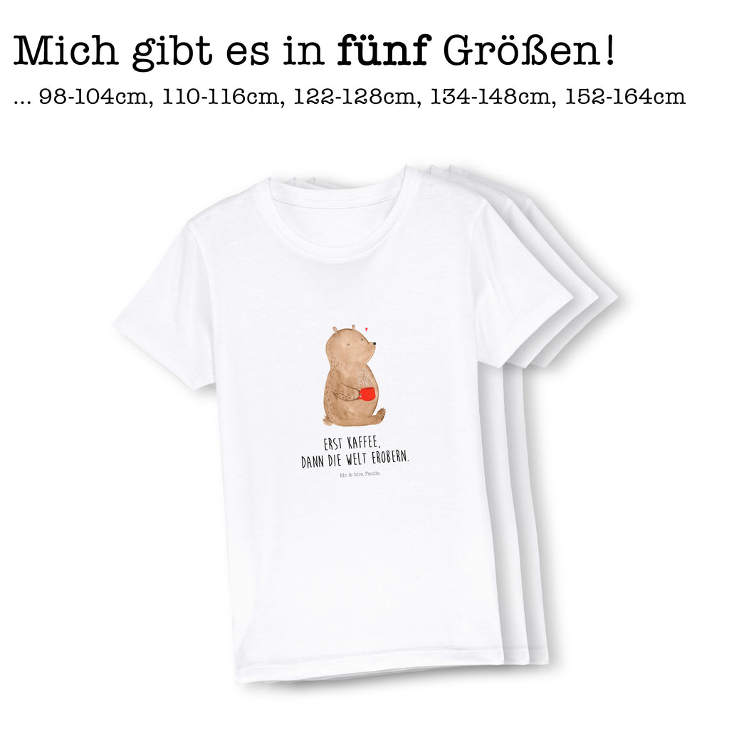 12-14 Jahre Kinder T-Shirt Bär Kaffee Bär, Teddy, Teddybär, Kaffee, Coffee, Bären, guten Morgen, Morgenroutine, Welt erobern, Welt retten, Motivation