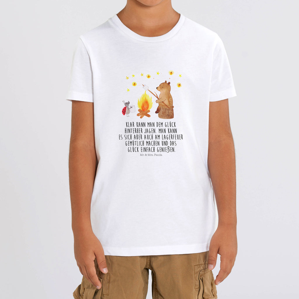 12-14 Jahre Kinder T-Shirt Bär & Marienkäfer Lagerfeuer Bär, Teddy, Teddybär, Lagerfeuer