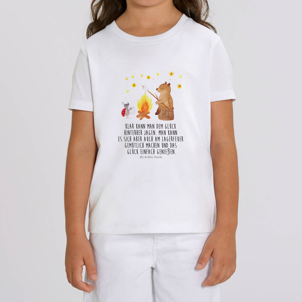 12-14 Jahre Kinder T-Shirt Bär & Marienkäfer Lagerfeuer Bär, Teddy, Teddybär, Lagerfeuer