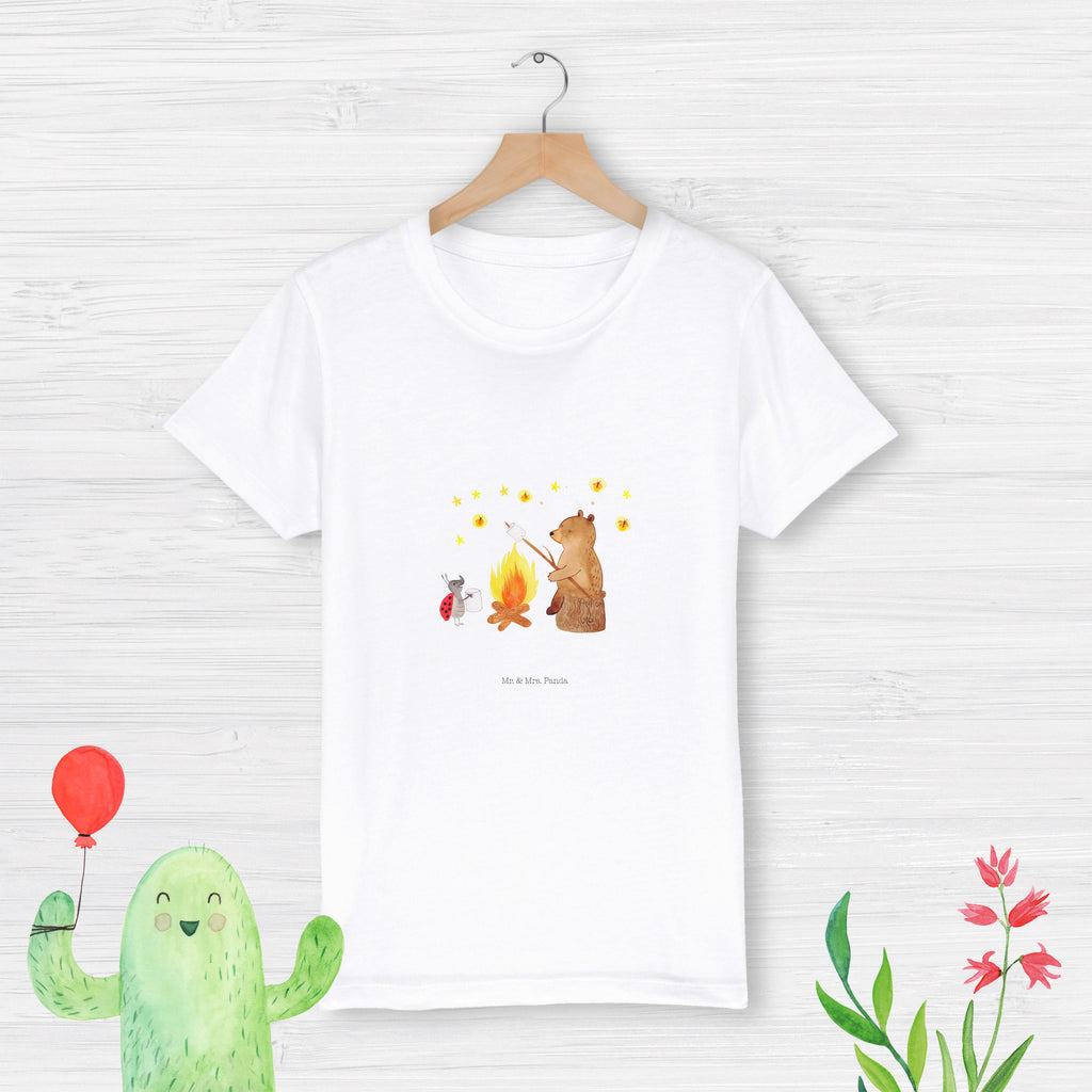 12-14 Jahre Kinder T-Shirt Bär & Marienkäfer Lagerfeuer Bär, Teddy, Teddybär, Lagerfeuer