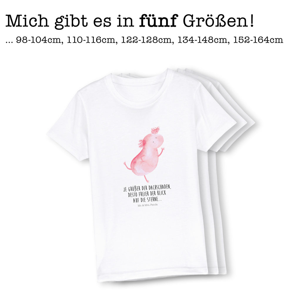 3-4 Jahre Kinder T-Shirt Axolotl tanzt Axolotl, Molch, Axolot, Schwanzlurch, Lurch, Lurche, Dachschaden, Sterne, verrückt, Freundin, beste Freundin