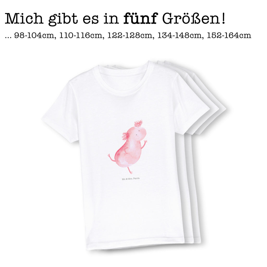 3-4 Jahre Kinder T-Shirt Axolotl tanzt Axolotl, Molch, Axolot, Schwanzlurch, Lurch, Lurche, Dachschaden, Sterne, verrückt, Freundin, beste Freundin