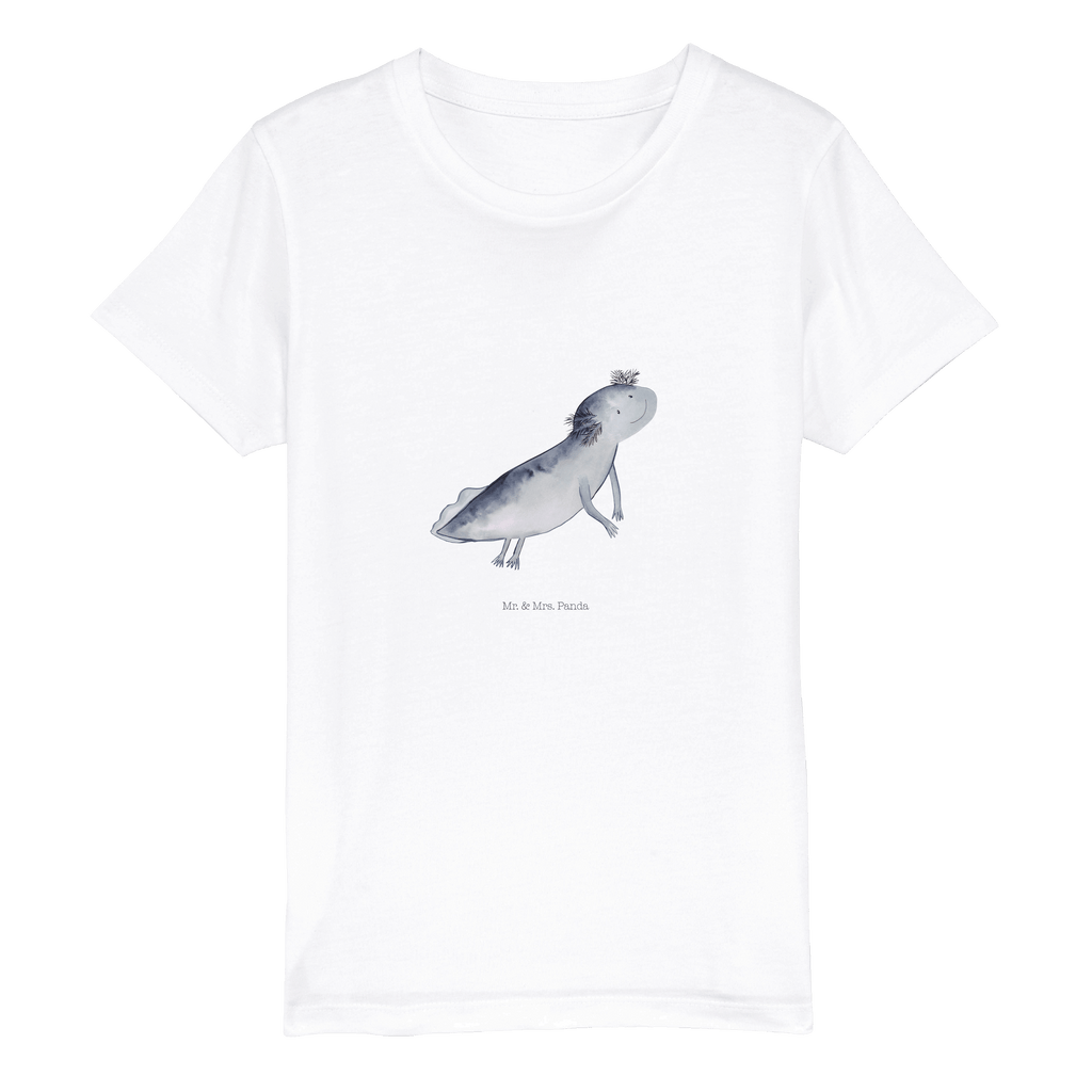 7-8 Jahre Kinder T-Shirt Axolotl schwimmt Axolotl, Molch, Axolot, Schwanzlurch, Lurch, Lurche, Problem, Probleme, Lösungen, Motivation