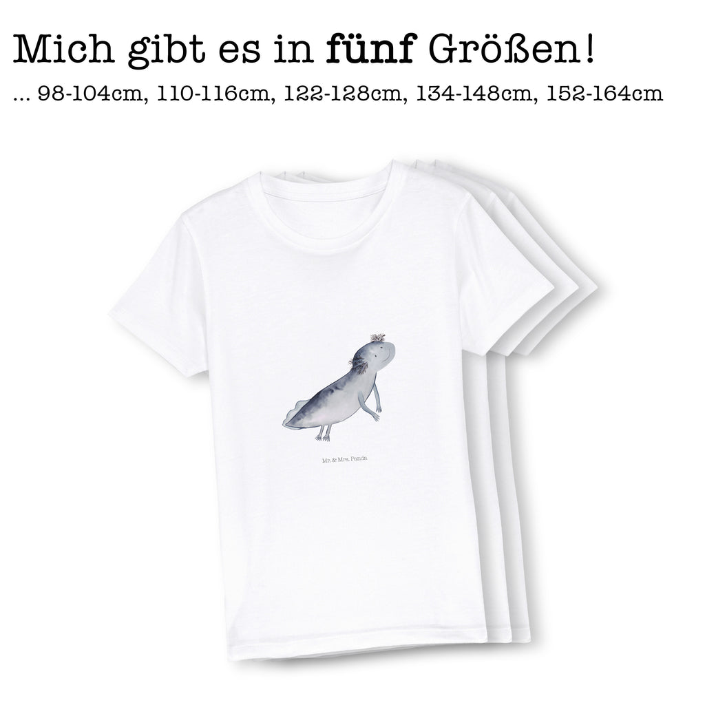 7-8 Jahre Kinder T-Shirt Axolotl schwimmt Axolotl, Molch, Axolot, Schwanzlurch, Lurch, Lurche, Problem, Probleme, Lösungen, Motivation