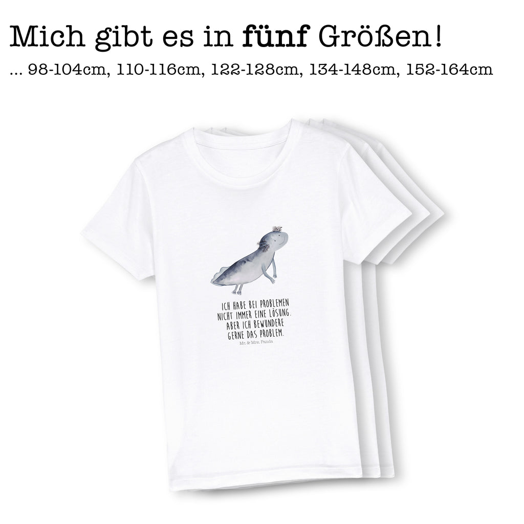 7-8 Jahre Kinder T-Shirt Axolotl schwimmt Axolotl, Molch, Axolot, Schwanzlurch, Lurch, Lurche, Problem, Probleme, Lösungen, Motivation