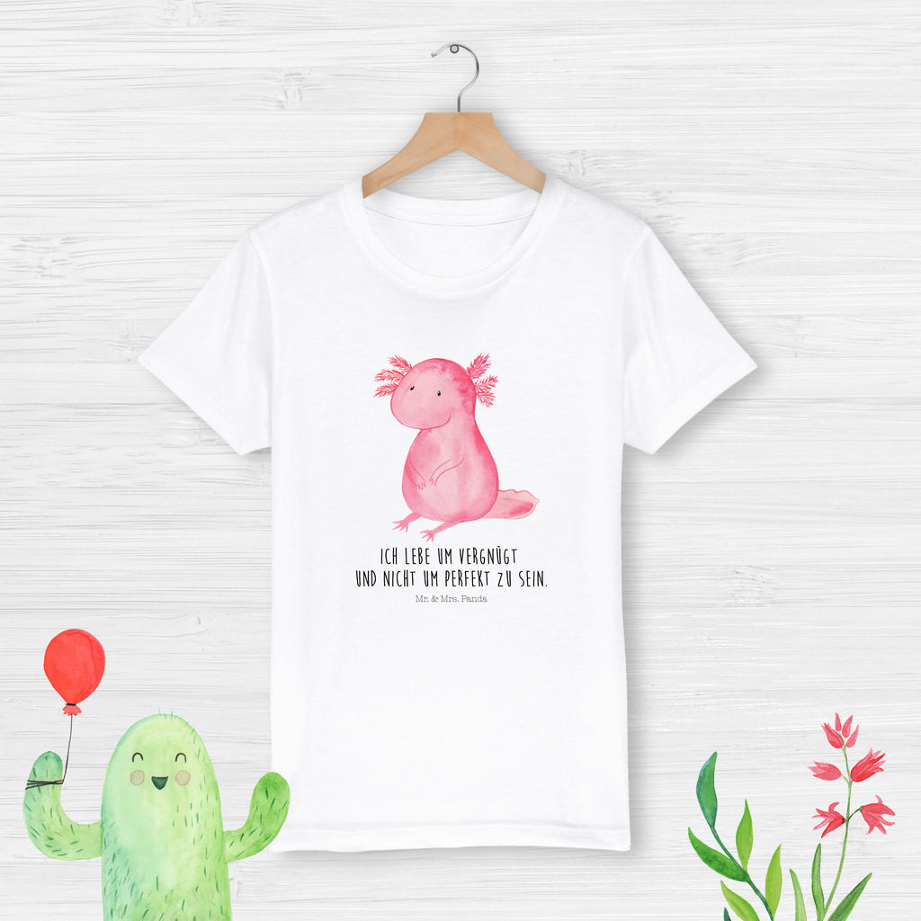 9-11 Jahre Kinder T-Shirt Axolotl Axolotl, Molch, Axolot, vergnügt, fröhlich, zufrieden, Lebensstil, Weisheit, Lebensweisheit, Liebe, Freundin