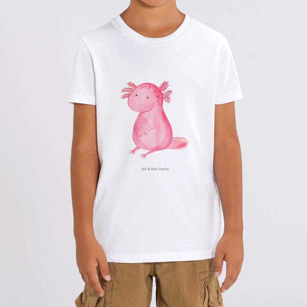 9-11 Jahre Kinder T-Shirt Axolotl Axolotl, Molch, Axolot, vergnügt, fröhlich, zufrieden, Lebensstil, Weisheit, Lebensweisheit, Liebe, Freundin