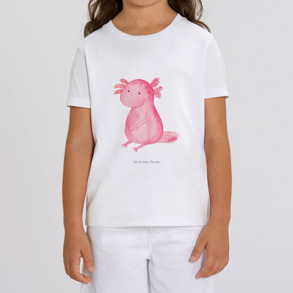 9-11 Jahre Kinder T-Shirt Axolotl Axolotl, Molch, Axolot, vergnügt, fröhlich, zufrieden, Lebensstil, Weisheit, Lebensweisheit, Liebe, Freundin