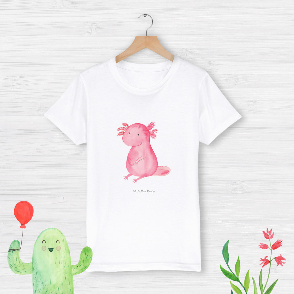 9-11 Jahre Kinder T-Shirt Axolotl Axolotl, Molch, Axolot, vergnügt, fröhlich, zufrieden, Lebensstil, Weisheit, Lebensweisheit, Liebe, Freundin