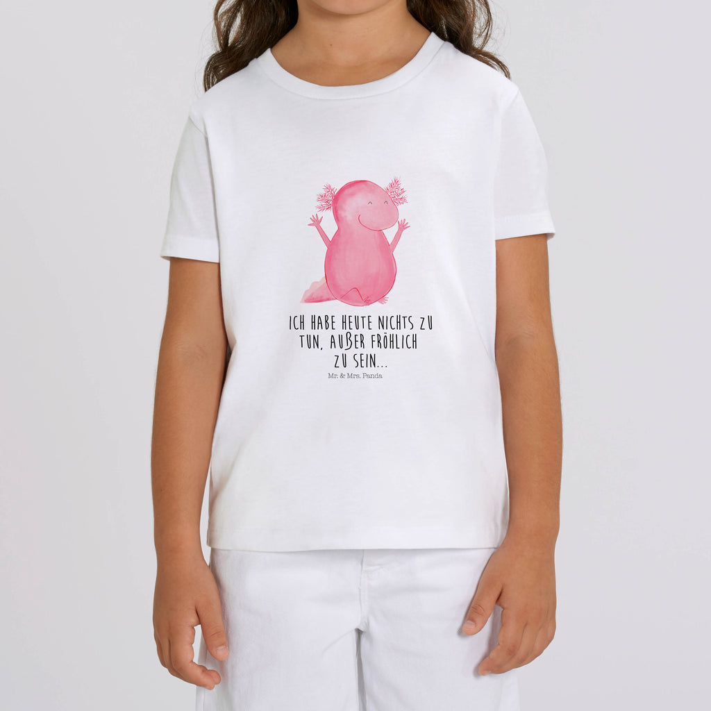 12-14 Jahre Kinder T-Shirt Axolotl Hurra Axolotl, Molch, Axolot, Schwanzlurch, Lurch, Lurche, fröhlich, Spaß, Freude, Motivation, Zufriedenheit