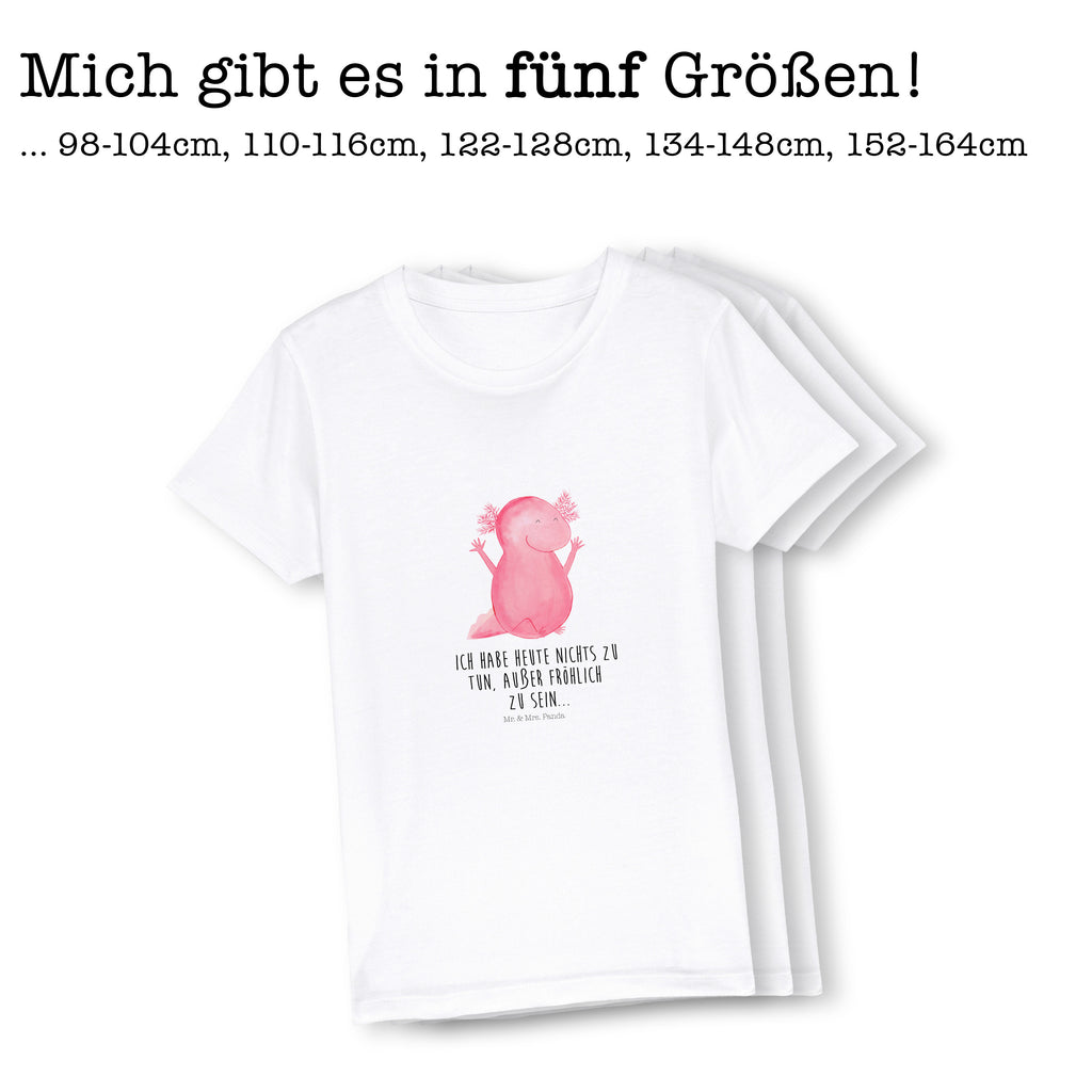 12-14 Jahre Kinder T-Shirt Axolotl Hurra Axolotl, Molch, Axolot, Schwanzlurch, Lurch, Lurche, fröhlich, Spaß, Freude, Motivation, Zufriedenheit