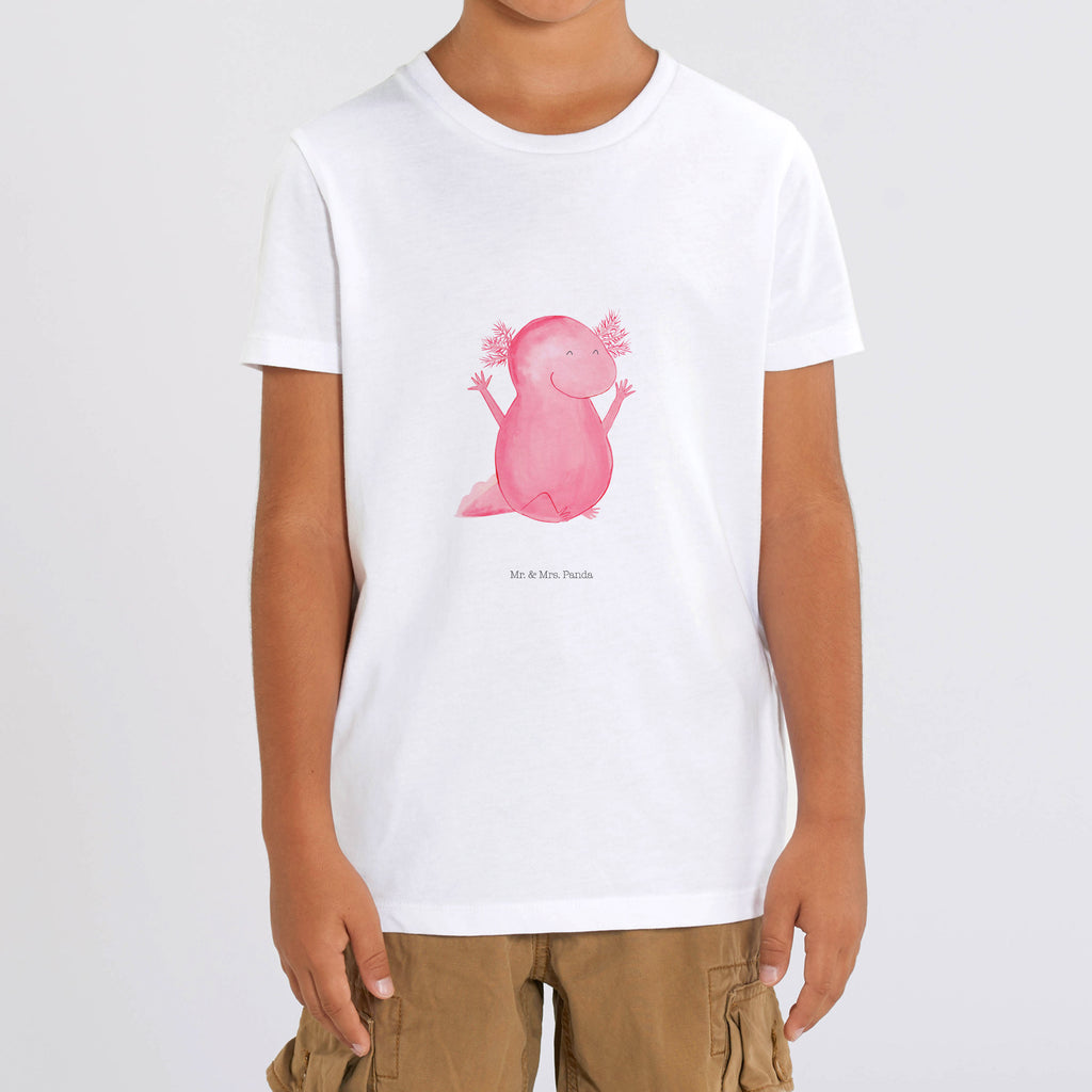 12-14 Jahre Kinder T-Shirt Axolotl Hurra Axolotl, Molch, Axolot, Schwanzlurch, Lurch, Lurche, fröhlich, Spaß, Freude, Motivation, Zufriedenheit