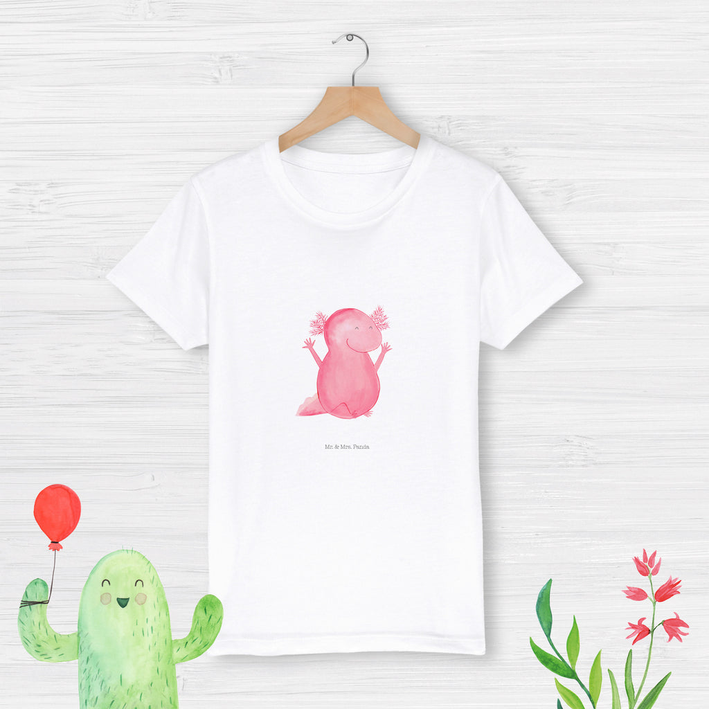 12-14 Jahre Kinder T-Shirt Axolotl Hurra Axolotl, Molch, Axolot, Schwanzlurch, Lurch, Lurche, fröhlich, Spaß, Freude, Motivation, Zufriedenheit