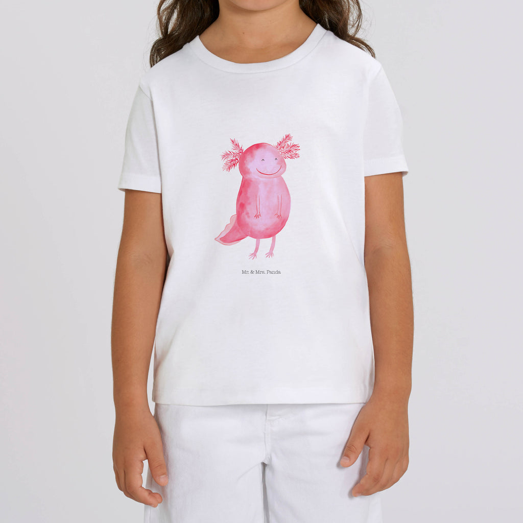 12-14 Jahre Kinder T-Shirt Axolotl glücklich Axolotl, Molch, Axolot, Schwanzlurch, Lurch, Lurche, Motivation, gute Laune