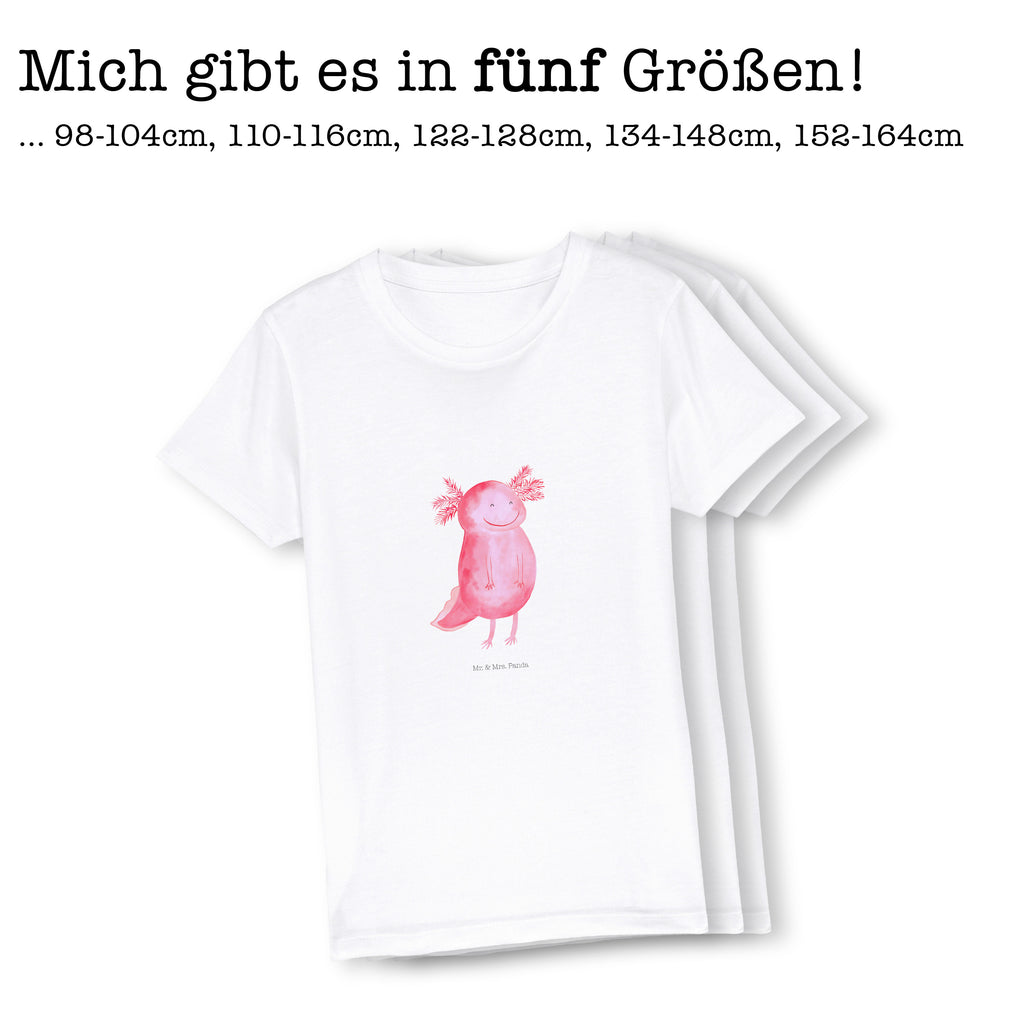 12-14 Jahre Kinder T-Shirt Axolotl glücklich Axolotl, Molch, Axolot, Schwanzlurch, Lurch, Lurche, Motivation, gute Laune