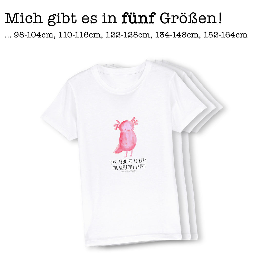 12-14 Jahre Kinder T-Shirt Axolotl glücklich Axolotl, Molch, Axolot, Schwanzlurch, Lurch, Lurche, Motivation, gute Laune