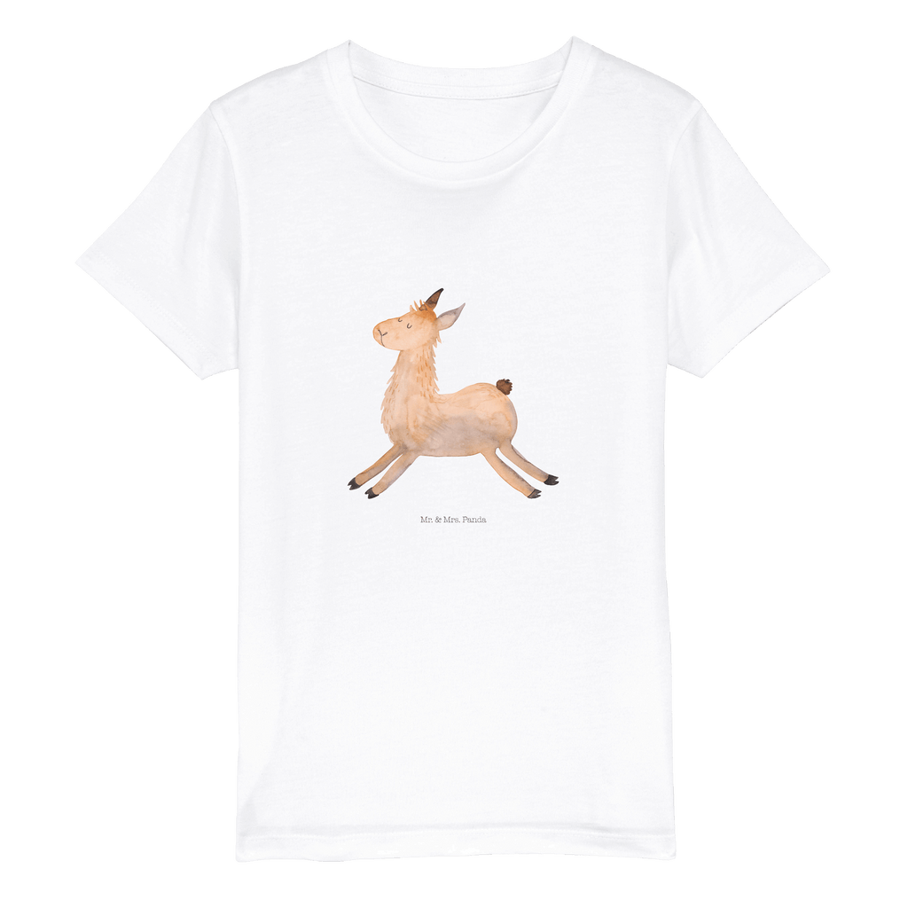 7-8 Jahre Kinder T-Shirt Lama springend Lama, Alpaka, Lamas, Lieblingstag, Happy day, fröhlich, Glück, Freundin, Liebeskummer, Neustart, guten Morgen, Start, Prüfung, Abitur