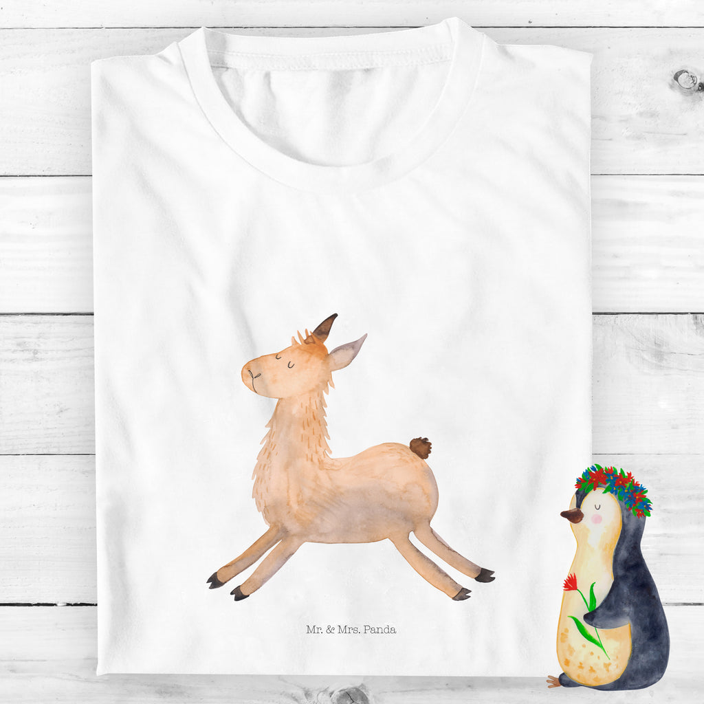 7-8 Jahre Kinder T-Shirt Lama springend Lama, Alpaka, Lamas, Lieblingstag, Happy day, fröhlich, Glück, Freundin, Liebeskummer, Neustart, guten Morgen, Start, Prüfung, Abitur