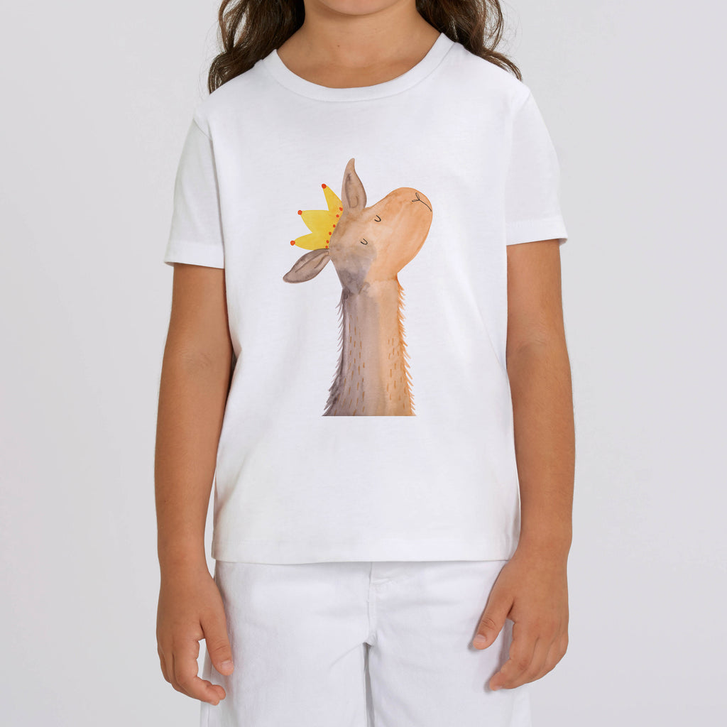 7-8 Jahre Kinder T-Shirt Lamakopf König Lama, Alpaka, Lamas, König, Königin, Freundin, Mama, Papa, Büro Kollege, Kollegin, Chef, Vorgesetzter, Abi, Abitur