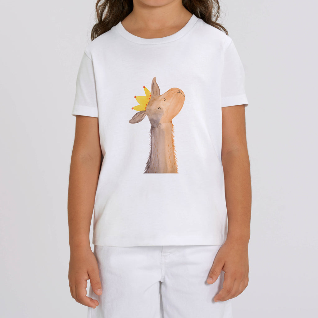 7-8 Jahre Kinder T-Shirt Lamakopf König Lama, Alpaka, Lamas, König, Königin, Freundin, Mama, Papa, Büro Kollege, Kollegin, Chef, Vorgesetzter, Abi, Abitur