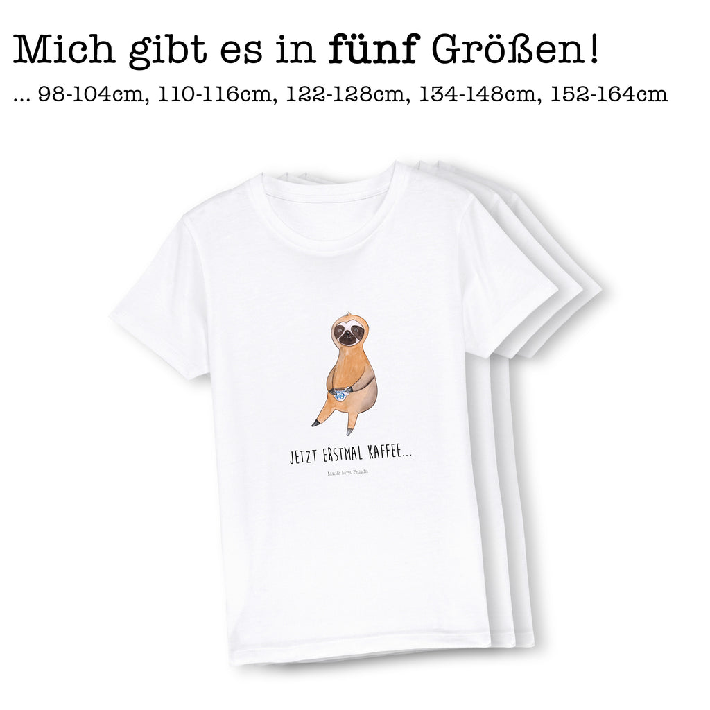 5-6 Jahre Kinder T-Shirt Faultier Kaffee Faultier, Faultier Geschenk, Faultier Deko, Faultiere, faul, Lieblingstier, Kaffee, erster Kaffee, Morgenmuffel, Frühaufsteher, Kaffeetasse, Genießer, Coffee, Kaffeegetränk