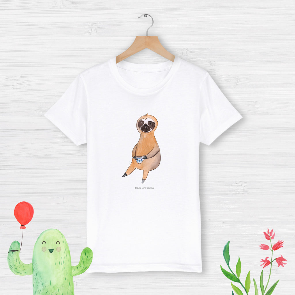 5-6 Jahre Kinder T-Shirt Faultier Kaffee Faultier, Faultier Geschenk, Faultier Deko, Faultiere, faul, Lieblingstier, Kaffee, erster Kaffee, Morgenmuffel, Frühaufsteher, Kaffeetasse, Genießer, Coffee, Kaffeegetränk