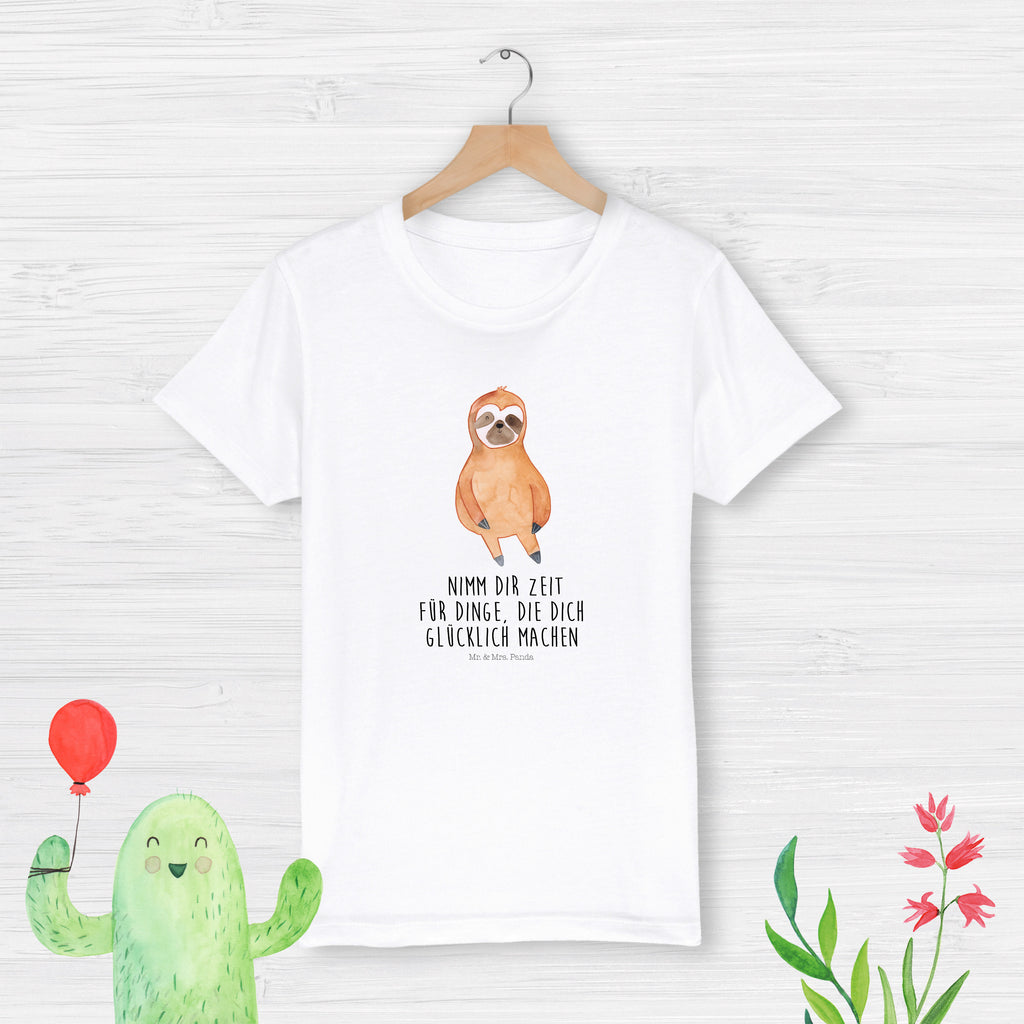 5-6 Jahre Kinder T-Shirt Faultier Zufrieden Faultier, Faultier Geschenk, Faultier Deko, Faultiere, faul, Lieblingstier, Pause, relaxen, Glück, glücklich, zufrieden, happy, Zufriedenheit, Gelassenheit, Ruhe, Frieden