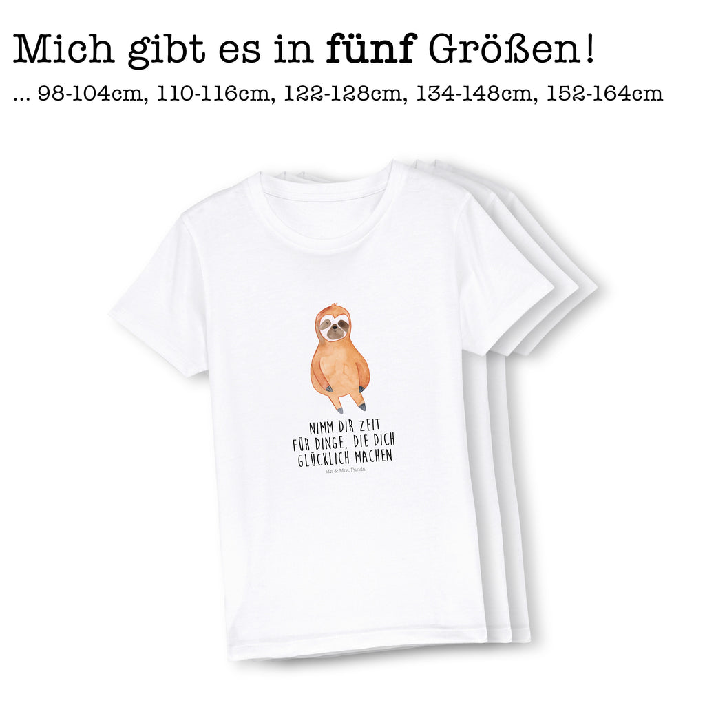 5-6 Jahre Kinder T-Shirt Faultier Zufrieden Faultier, Faultier Geschenk, Faultier Deko, Faultiere, faul, Lieblingstier, Pause, relaxen, Glück, glücklich, zufrieden, happy, Zufriedenheit, Gelassenheit, Ruhe, Frieden