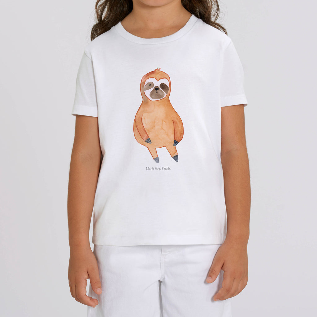 5-6 Jahre Kinder T-Shirt Faultier Zufrieden Faultier, Faultier Geschenk, Faultier Deko, Faultiere, faul, Lieblingstier, Pause, relaxen, Glück, glücklich, zufrieden, happy, Zufriedenheit, Gelassenheit, Ruhe, Frieden