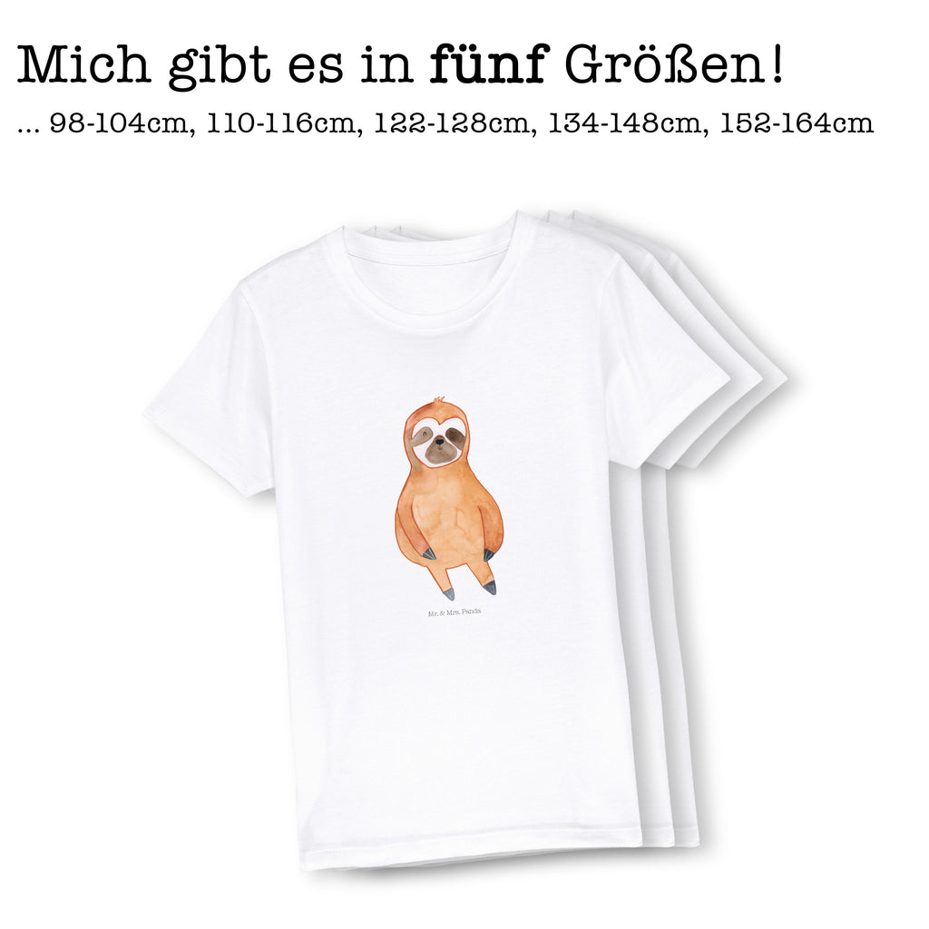 5-6 Jahre Kinder T-Shirt Faultier Zufrieden Faultier, Faultier Geschenk, Faultier Deko, Faultiere, faul, Lieblingstier, Pause, relaxen, Glück, glücklich, zufrieden, happy, Zufriedenheit, Gelassenheit, Ruhe, Frieden