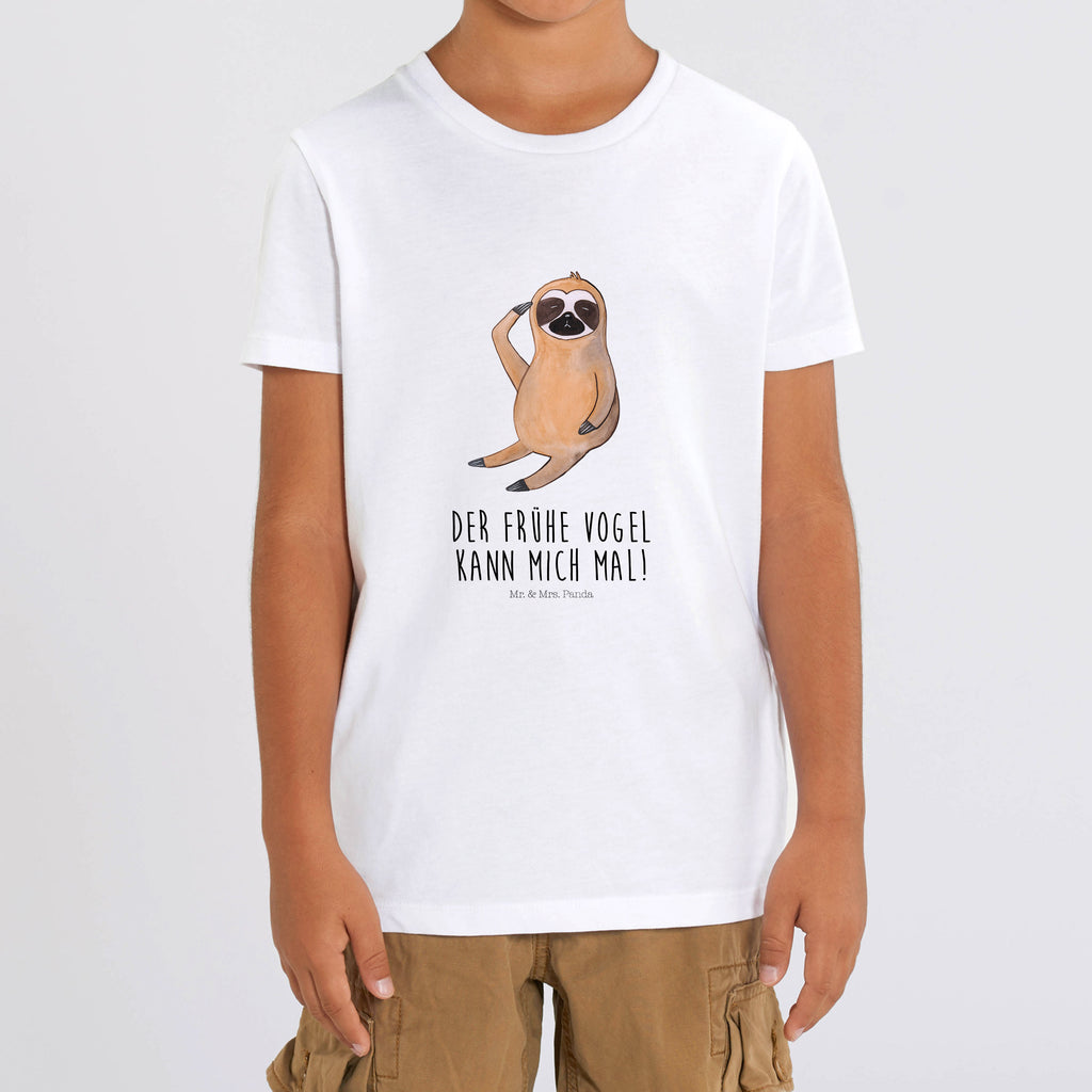 9-11 Jahre Kinder T-Shirt Faultier Vogel zeigen Faultier, Faultier Geschenk, Faultier Deko, Faultiere, faul, Lieblingstier, Spinner, früher Vogel, der frühe Vogel, Frühaufsteher, Morgenmuffel, Vogel, Faultierwelt