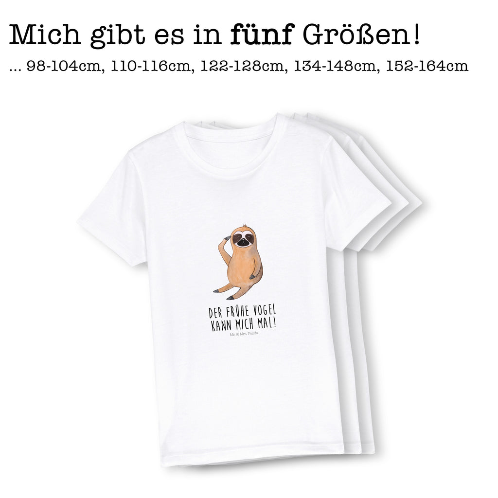 9-11 Jahre Kinder T-Shirt Faultier Vogel zeigen Faultier, Faultier Geschenk, Faultier Deko, Faultiere, faul, Lieblingstier, Spinner, früher Vogel, der frühe Vogel, Frühaufsteher, Morgenmuffel, Vogel, Faultierwelt