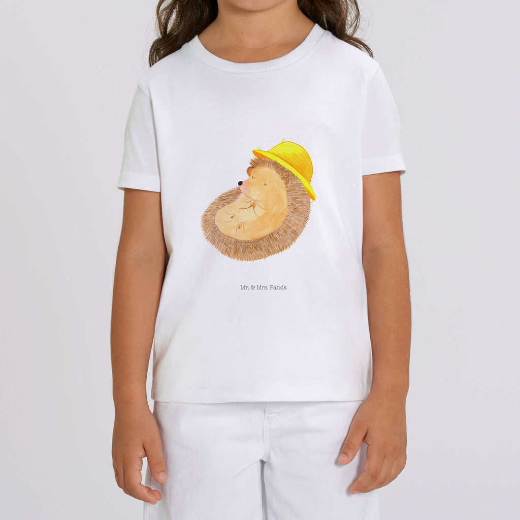 5-6 Jahre Kinder T-Shirt Igel betet Tiermotive, Gute Laune, lustige Sprüche, Tiere, Igel, Igel mit Hut, Sonnenhut, Gott, Amen, beten, Leben, Dankbarkeit, Dankbar sein, dankbar, genießen