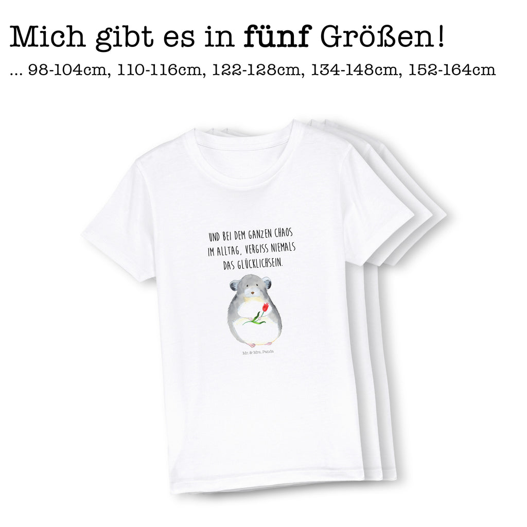 5-6 Jahre Kinder T-Shirt Chinchilla mit Blume Tiermotive, Gute Laune, lustige Sprüche, Tiere, Chinchilla, Chinchillas, Liebeskummer, Kummer, Depressionen, traurig sein, Chaos, Glücklichsein, Büro, Büroalltag