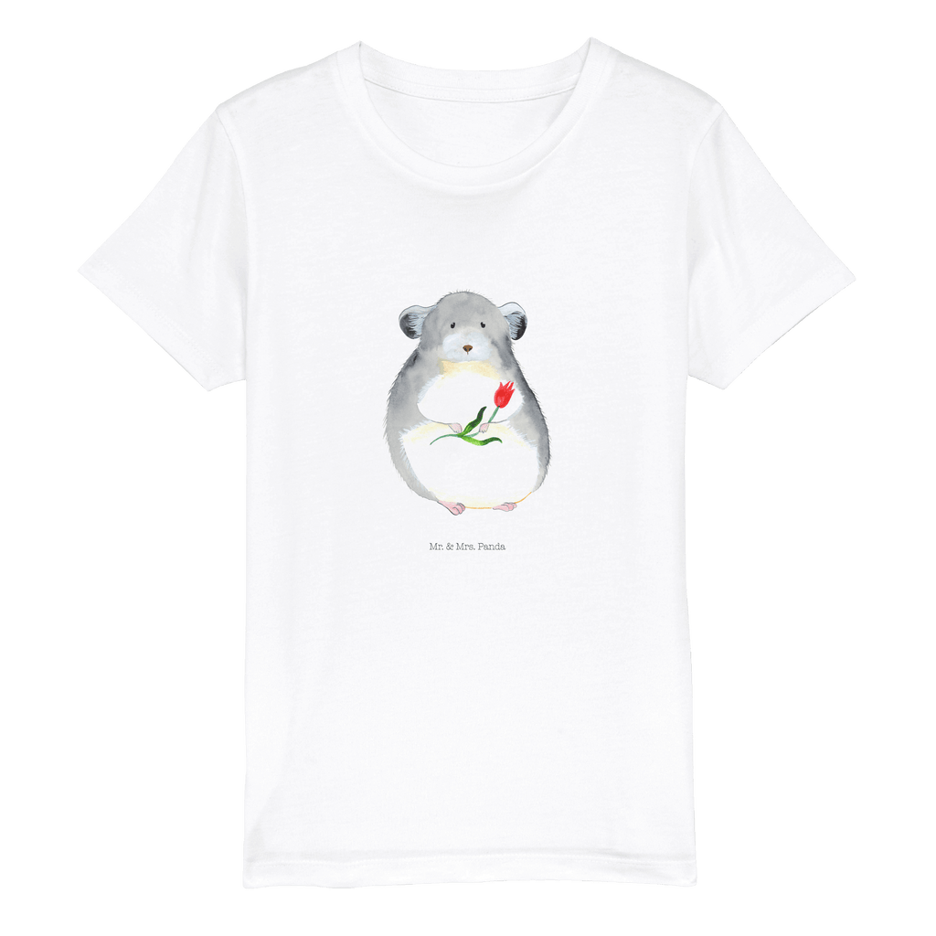 5-6 Jahre Kinder T-Shirt Chinchilla mit Blume Tiermotive, Gute Laune, lustige Sprüche, Tiere, Chinchilla, Chinchillas, Liebeskummer, Kummer, Depressionen, traurig sein, Chaos, Glücklichsein, Büro, Büroalltag
