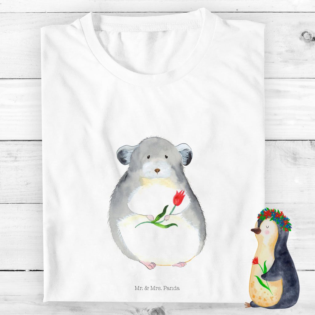 5-6 Jahre Kinder T-Shirt Chinchilla mit Blume Tiermotive, Gute Laune, lustige Sprüche, Tiere, Chinchilla, Chinchillas, Liebeskummer, Kummer, Depressionen, traurig sein, Chaos, Glücklichsein, Büro, Büroalltag