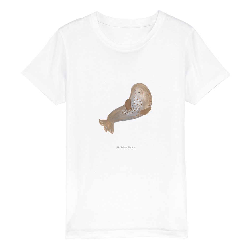 12-14 Jahre Kinder T-Shirt Robbe lachend Tiermotive, Gute Laune, lustige Sprüche, Tiere, Robbe, Robben, Seehund, Strand, Meerestier, Ostsee, Nordsee