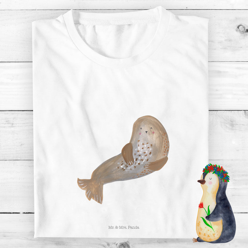 12-14 Jahre Kinder T-Shirt Robbe lachend Tiermotive, Gute Laune, lustige Sprüche, Tiere, Robbe, Robben, Seehund, Strand, Meerestier, Ostsee, Nordsee